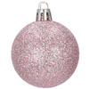 Bombki choinkowe 12 szt. ozdoby świąteczne zestaw 3cm różowy