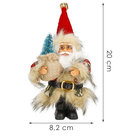 Mikołaj figurka świateczna 20 cm ozdoba bożonarodzeniowa