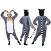 Piżama jednoczęściowa kigurumi damska kombinezon lemur rozmiar S
