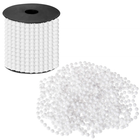 Łańcuch na choinkę z pereł 10 m ozdoba świąteczna biały