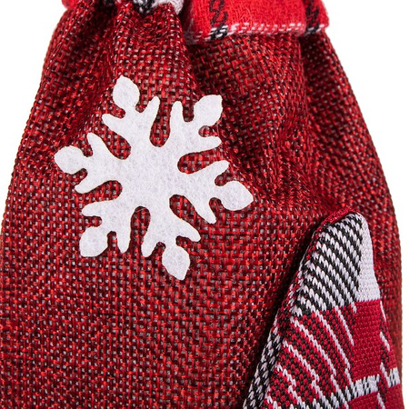 Pokrowiec na butelkę, świąteczny skrzat na wino z gnomem