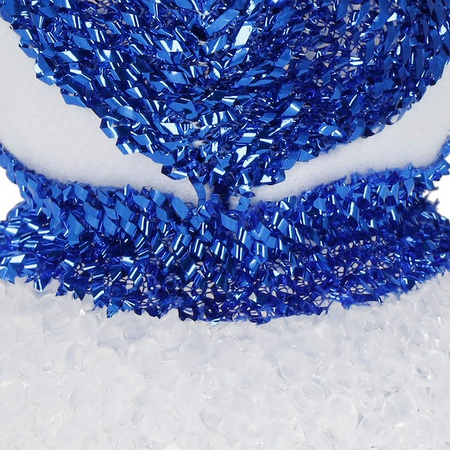 Zawieszka choinkowa bałwanek świecąca ozdoba na baterie na choinkę biały/niebieski