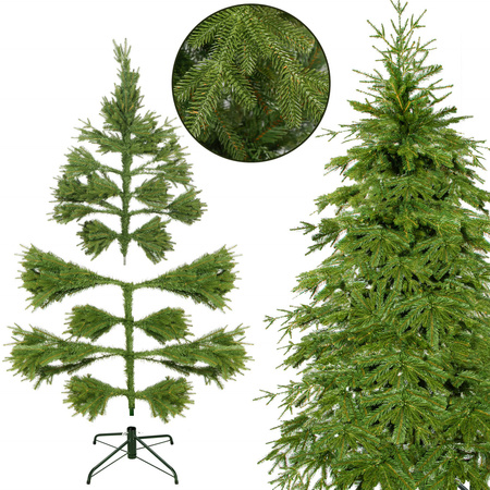 Choinka sztuczna 180 cm świerk naturalny PE choinka jak żywa