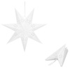 Gwiazda świąteczna papierowa zawieszka choinkowa biała