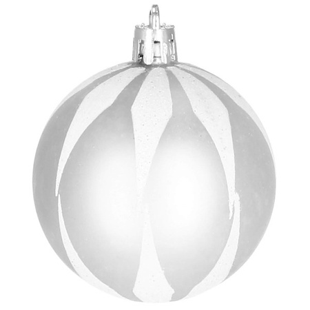 Bombki choinkowe 77 szt. ozdoby świąteczne srebrny
