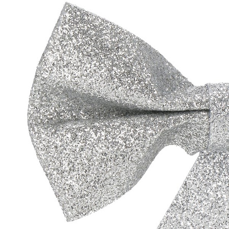 Kokardki na choinkę 4 szt. zawieszki świateczne srebrne