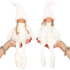 Para laleczek 34 cm ozdoba świąteczna, figurka świąteczna, gnom białe
