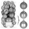 Bombki choinkowe 30 szt. ozdoby świąteczne szary