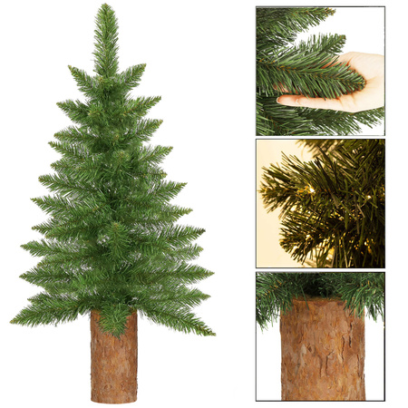 Choinka na pniu 80 cm premium sztuczna jodła zielona jak żywa