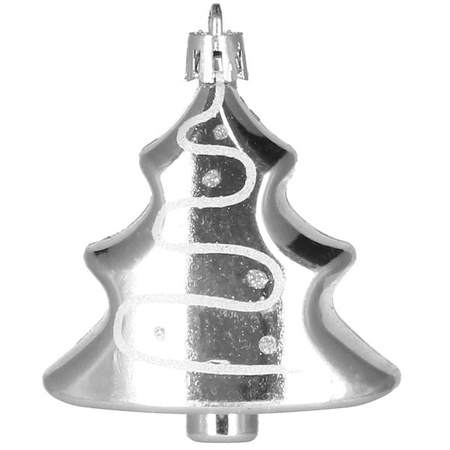 Bombki choinkowe 77 szt. ozdoby świąteczne srebrny