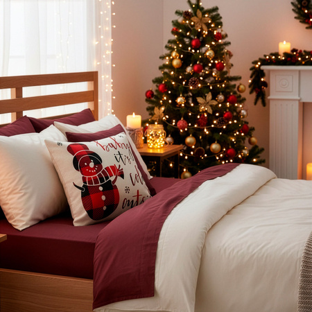 Świąteczki poszewki 40x40cm 4 szt. zestaw na poduszkę jaśka dekoracyjne bożonarodzeniowe