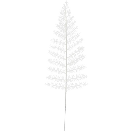 Sztuczny liść ozdoba 3 sz. świąteczna dekoracja do stroika biała