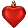 Bombki choinkowe 7 cm dekoracje świąteczne 8 szt. nietłukące serca, czerwone