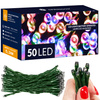 Lampki choinkowe 50 Led na baterie multikolor IP 44 z programatorem
