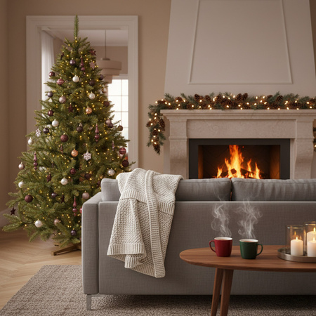 Choinka sztuczna Premium Royal Trees 220 cm świerk kaukaski z stojakiem, drzewko