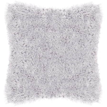 Poszewka dekoracyjna na poduszkę, włochacz 40x40cm jasny szary