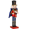 Dziadek do orzechów 38 cm drewniany żołnierzyk z peleryną multikolor, figurka świąteczna