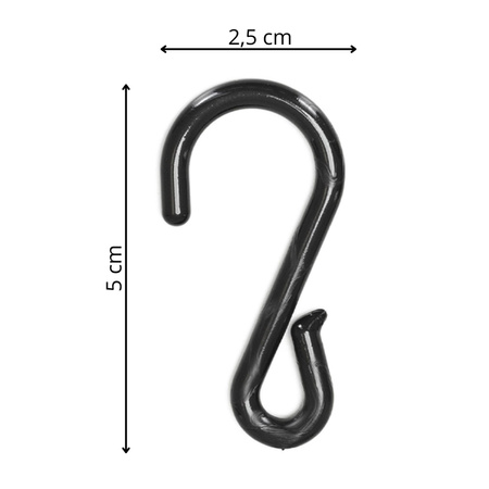 Zawieszki, haczyki do bombek, 60 szt. mocowanie do dekoracji zewnętrzych, świątecznych, zaczepy, czarne