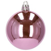 Bombki choinkowe przeźroczyste 30 szt. różowy, biały 6cm zestaw choinkowy