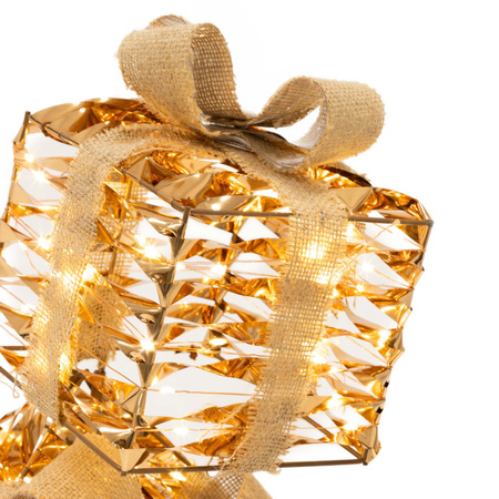 Dekoracja świąteczna LED prezenty ozdoba świetlna 74 cm 160 diod biały ciepły