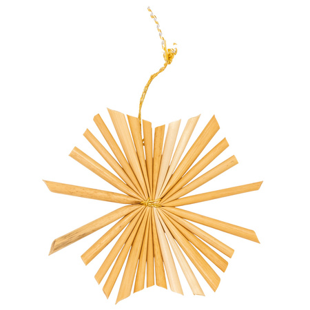 Zawieszki choinkowe z słomy, naturalne dekoracje świąteczne 48 szt. bombki, brązowe