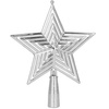 Czubek na choinkę 18cm szpic, ażurowa gwiazda srebrna