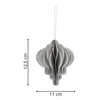 Bombki z papieru 6 szt. ozdoby choinkowe zawieszki świąteczne 12,5 cm rozkładane szare