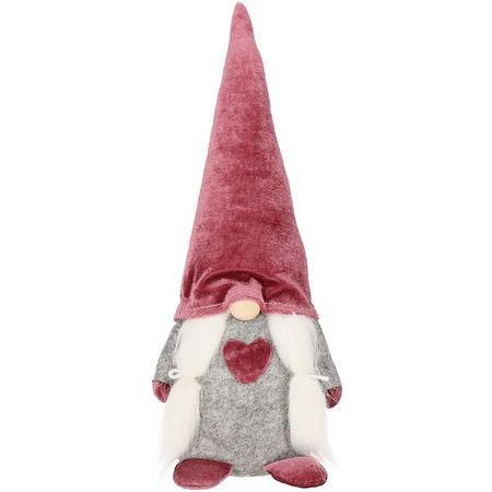 Pani skrzat 37cm ozdoba świąteczna, krasnal świąteczny, gnom welur