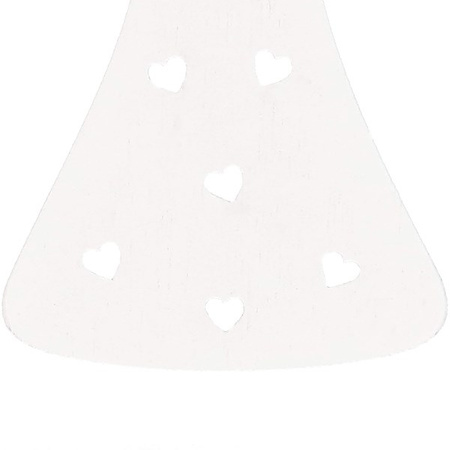 Zawieszka choinkowa 7cm drewniana, ozdoby świąteczne aniołki zestaw 6 szt.