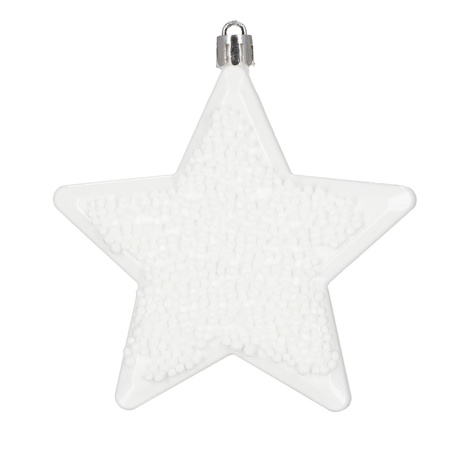 Bombki choinkowe 40 szt. komplet dekoracje świąteczne zawieszki nietłukące, białe