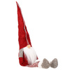Skrzat 50cm ozdoba świąteczna, siedzący krasnal świąteczny, gnom czerwony