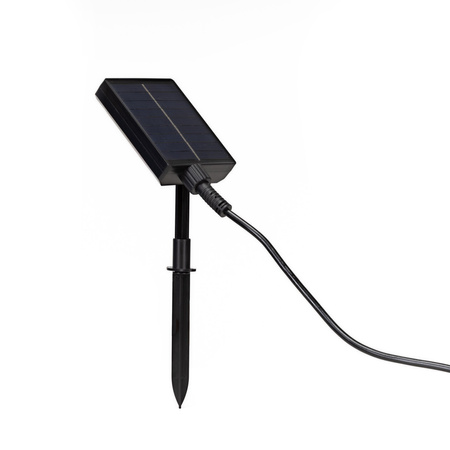 Lampki choinkowe solarne żarówki 15 Led oświetlenie zewnętrzne 10,5 m multikolor