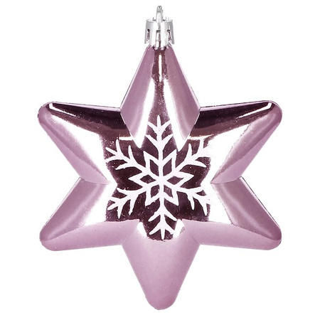 Bombki choinkowe 77 szt. ozdoby świąteczne różowy