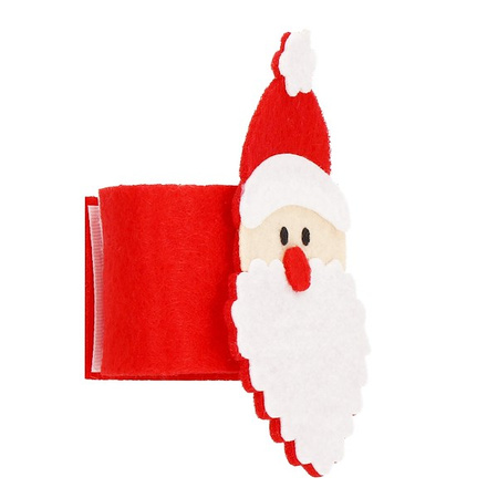 Obrączki na serwetki 4 szt. dekoracje świąteczne Mikołaj