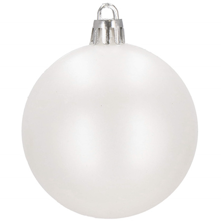 Bombki choinkowe 12 szt. biały mat zestaw choinkowy