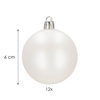 Bombki choinkowe 12 szt. biały mat zestaw choinkowy