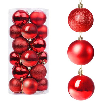 Bombki choinkowe na choinkę 4 cm zestaw 20 szt. czerwone