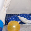 Namiot Tipi dla dzieci wigwam z poduszkami granatowy w gwiazdki