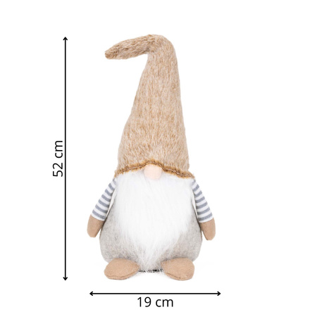 Skrzat świąteczny 52 cm figurka krasnal stojący gnom ozdoba bożonarodzeniowa