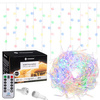 Kurtyna świetlna z pilotem 1000 led girlanda, lampki wewnętrzno-zewnętrzne sople multikolor