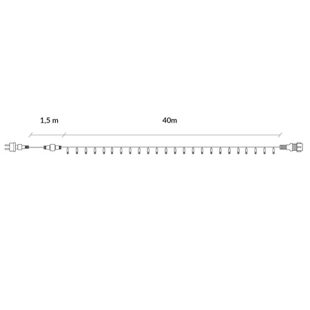 Lampki choinkowe 500 Led zimny biały+ niebieski flash 41,5 m oświetlenie świąteczne IP44