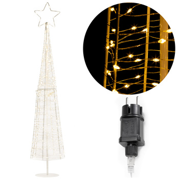 Choinka świecąca, zewnętrzna IP44 ozdoba świąteczna 250 Led ciepły biały 100 cm