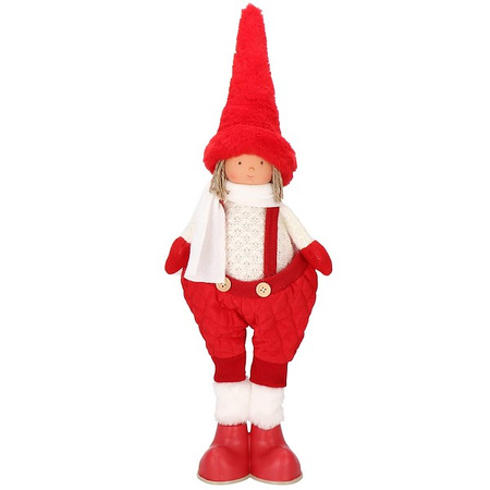 Laleczka 52 cm ozdoba świąteczna, figurka świąteczna, gnom czerwony