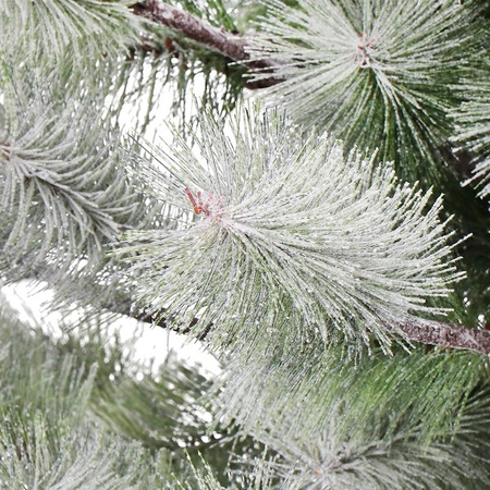 Sztuczne drzewko na pniu z oświetleniem LED 150 cm choinka świąteczna, ośnieżona