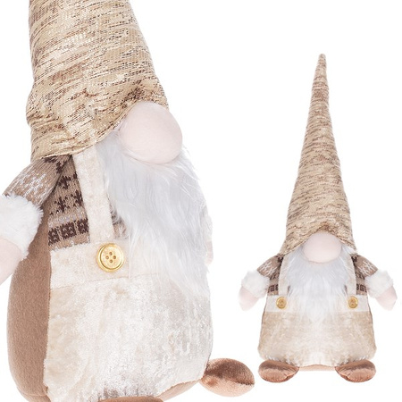 Mikołaj 35cm ozdoba świąteczna, krasnal świąteczny, gnom złoty