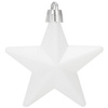 Bombki choinkowe 6 szt. dekoracje, ozdoby świąteczne gwiazdki zestaw białe