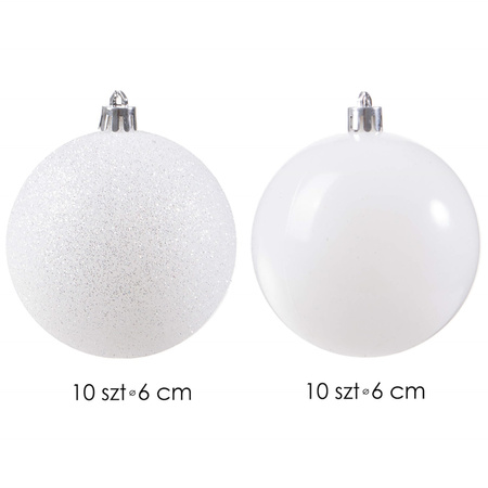 Bombki choinkowe na choinkę 6 cm zestaw 20 szt.