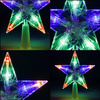 Czubek na choinkę świecąca gwiazda 10 Led szpic multikolor