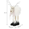 Renifer świąteczny 48 cm biały ozdoba świąteczna figurka