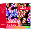 Lampki choinkowe 50 Led na baterie multikolor IP 44 z programatorem